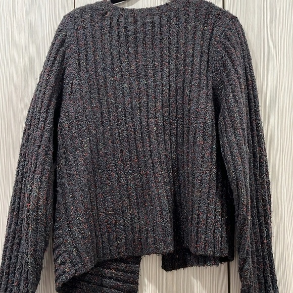 Royal Robbins | Toggle Boucle Cardigan | Grey /‎ Purple | Women's Size Large - Picture 5 of 7